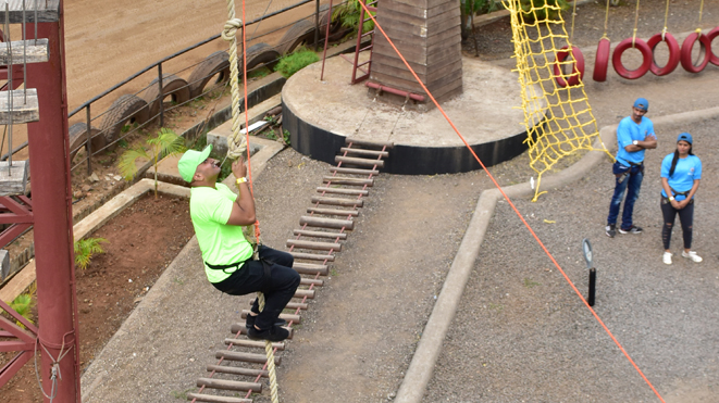 Vertical Rope Challenge at Della Adventure Park 